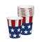 9 oz. Patriotic Star Red, White & Blue Disposable Paper Party Cups with Sleeves - 8 Ct.